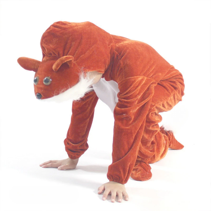 Fox Cosplay Costumes Kids Drama Performance Clothing Cartoon Animal Shapes Jumpsuits Children's Holiday Party Dancing Dress Show