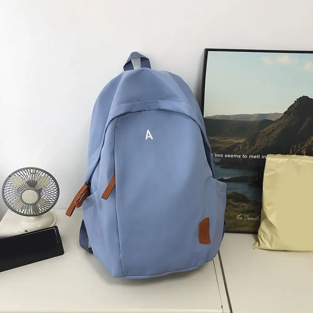 ファッションキャンバスカレッジバックパック大容量ソリッドカラースクールバッグ防水トラベルバックパックキャンプ