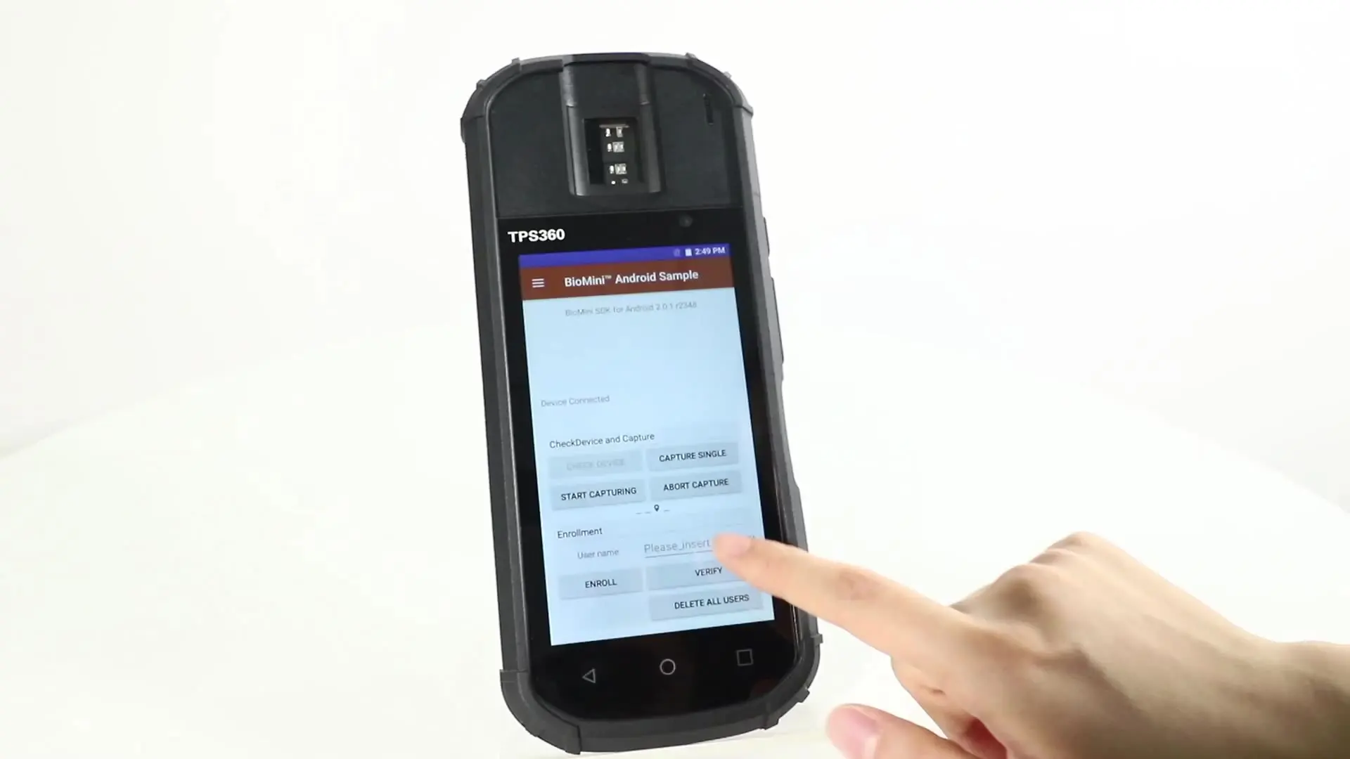 Telpo wireless handheld data collector rugged PDA device fingerprint scanner with gps