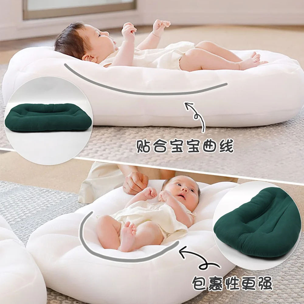 LUKE LULU Multi-functional oversized 80 * 50cm baby bed middle bed C type baby bed mobile bionic bed baby nest