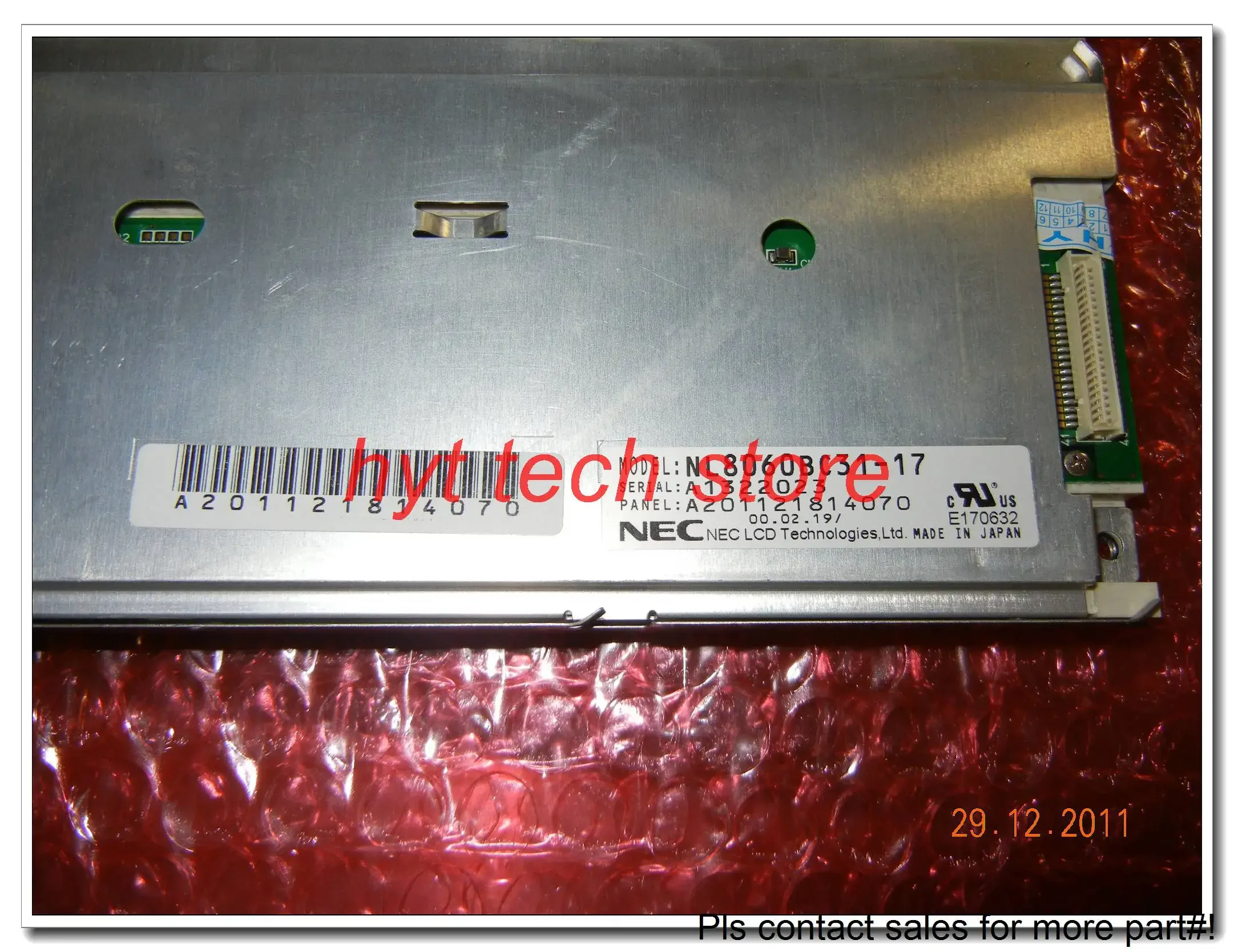 Original 12.1 นิ้ว LCD NL8060BC31-17 Original & A + เกรดสต็อกทดสอบทํางานก่อนจัดส่ง