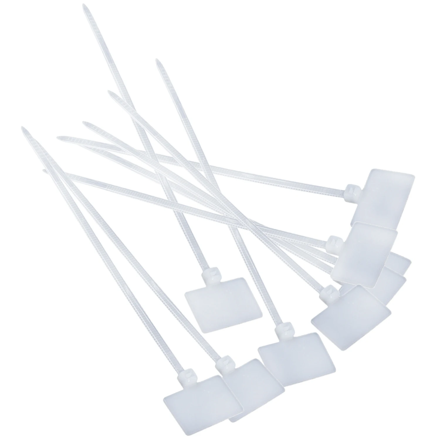 50 قطعة رباط للكابل من النايلون تسمية ذاتية القفل شبكة سستة تقليم التفاف خط حلقة التسمية