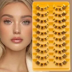 YSDO Natural False Eyelashes 3/6/10 Pairs Wispy Faux 3D Mink Lashes Reusable Fluffy Cat Fake Lashes Extension Makeup Tool Cílios