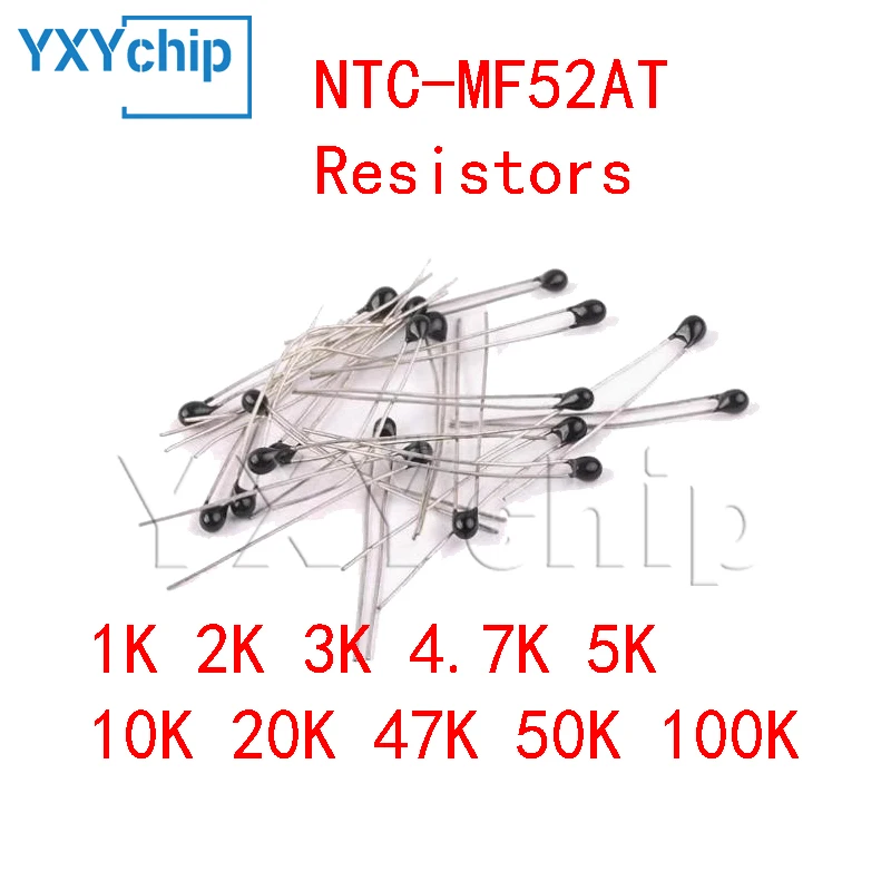 

100pcs/lot Thermal Resistor Kit 10 Values NTC Thermistor NTC-MF52AT Resistors set 1K 2K 3K 4.7K 5K 10K 20K 47K 50K 100K 5% 3950B