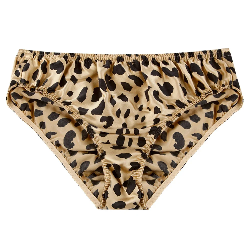 

Womens Leopard Printed Panties Convex Pouch Underpants Low-waisted Ruffle Thongs Briefs Underwear Sissy Panties Gays Clothes