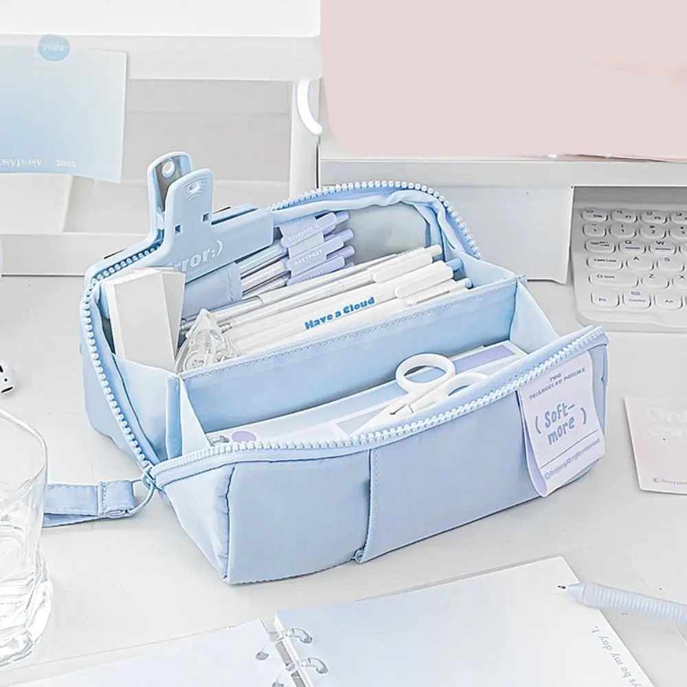 Gift Large Capacity Pencil Case Multi-Layer Multifunctional Pencil Box Rectangle Cute Pencil Bag Student