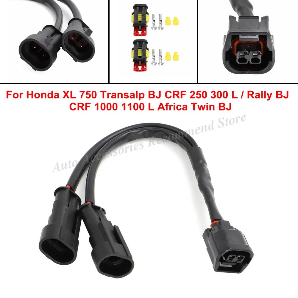 Cable adaptador Y Plug & Play, conexión auxiliar de consumo para Honda CRF250L CRF300L XL750 Transalp CRF1000L CRF1100L Africa Twin