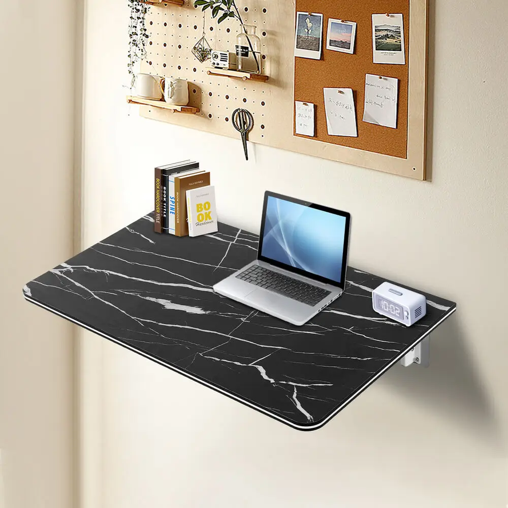 

Wall Mounted Floating Folding Computer Desk PC Table Space Saving Home Furniture