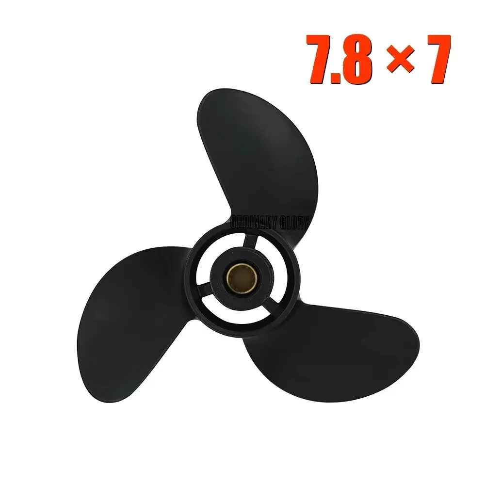 

Aluminum Alloy 7.8 x 7 Outboard Propeller For Tohatsu Mercury 4/5/6HP Boat Propeller 3R1B645141 / 48-812949A02