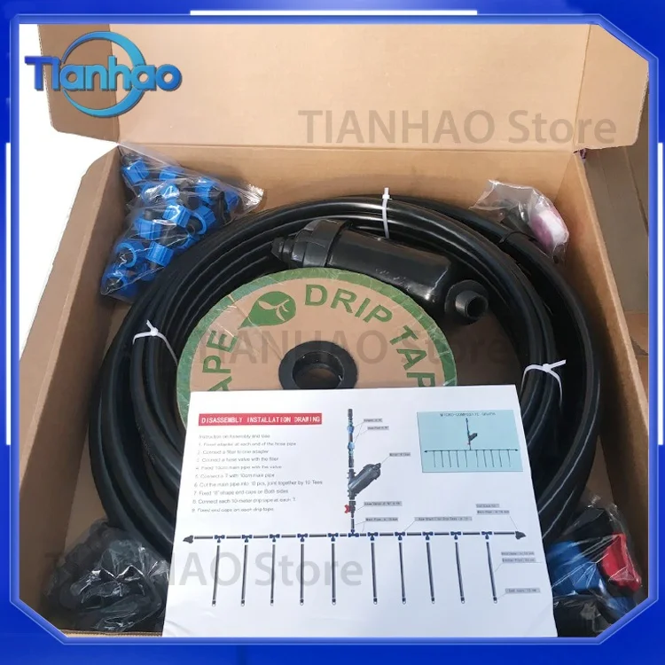 Custom Drip Irrigation System Kit for 100 Square Meters Farmland Garden Irrigation