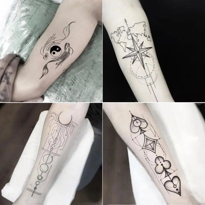 Autocollant de tatouage de fleur imperméable de bras pour des femmes, faux tatouages mignons, art de tatouage de pique, jus d'herbes, autocollants de Hotwife, vente en gros