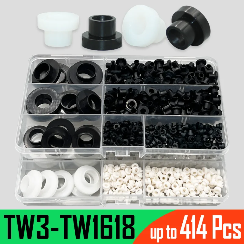 

Screw Nylon Transistor Spacer Insulation Thread Protector TW3 TW6 TW8 TW9 TW10-TW16 Concave Convex Insulated Cap Plastic Washer