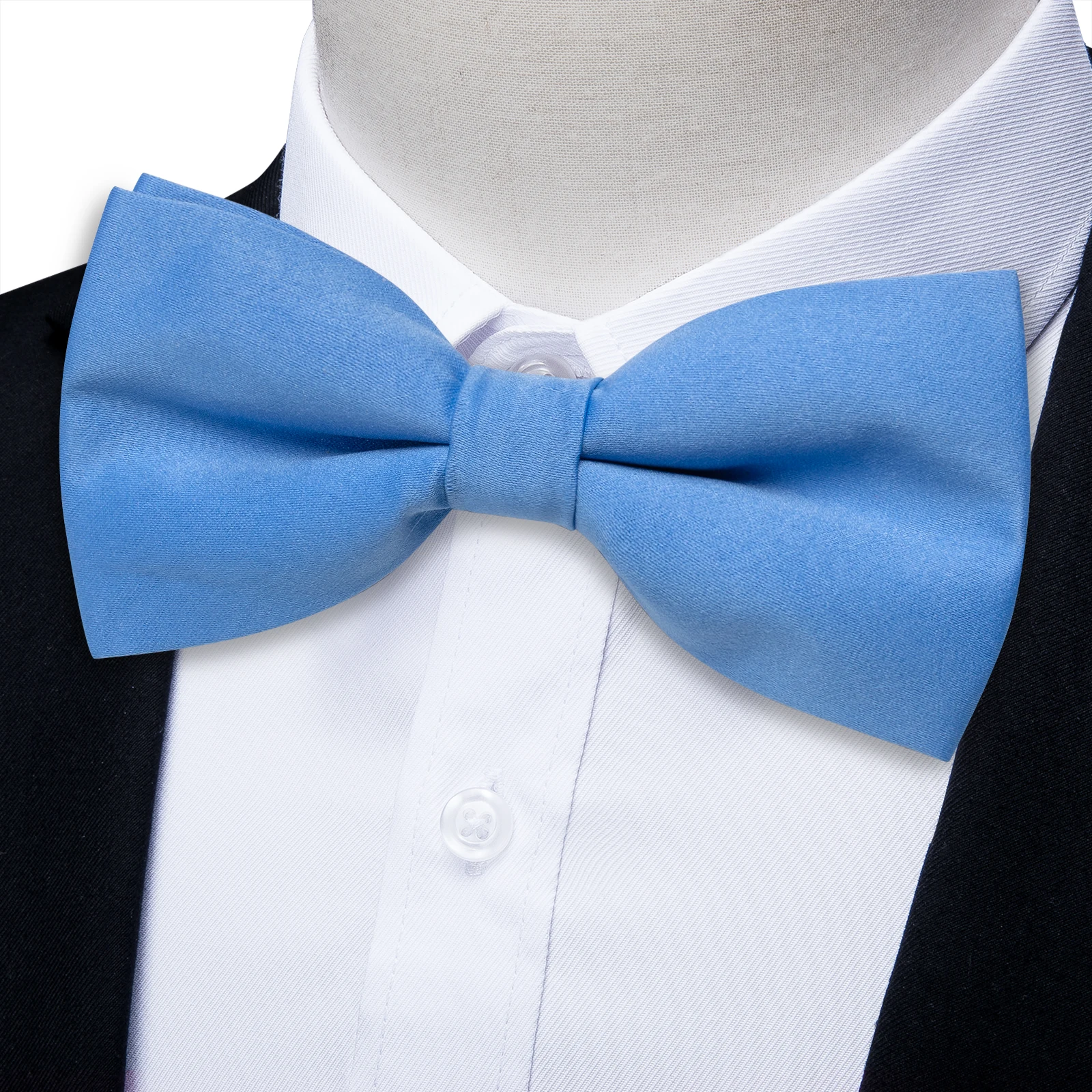 

New Design Father and Son Cravats Silk Sky Blue Bow Tie for Men Boys Wedding Party Prom Homme Suit Vest Tuxedo Accessories Gifts