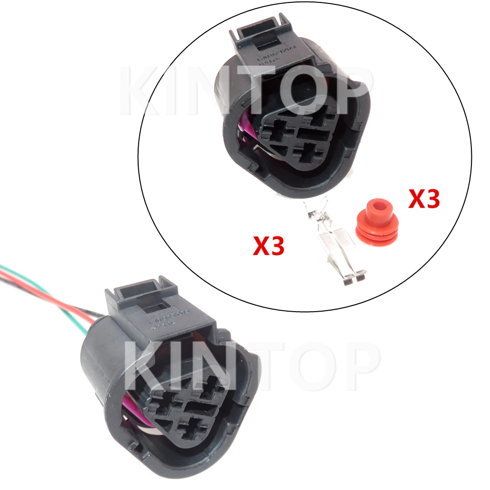 1 Set 3 Pins 1J0973203 Auto Thermal Switch AC Assembly Connector Automobile Temperature Control Wire Harness Waterproof Socket