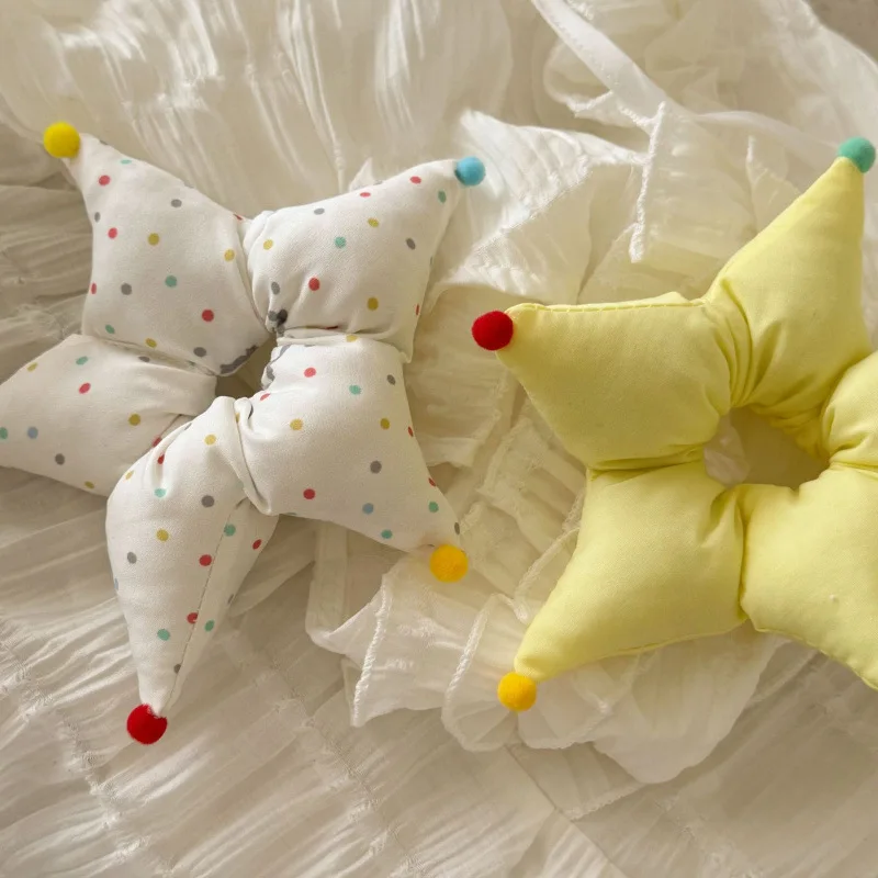 

Женская милая резинка для волос в милом стиле, резинка для волос в горошек со звездой и толстой кишкой, корейский стиль, булочка, прическа, резинка для волос, аксессуар для волос