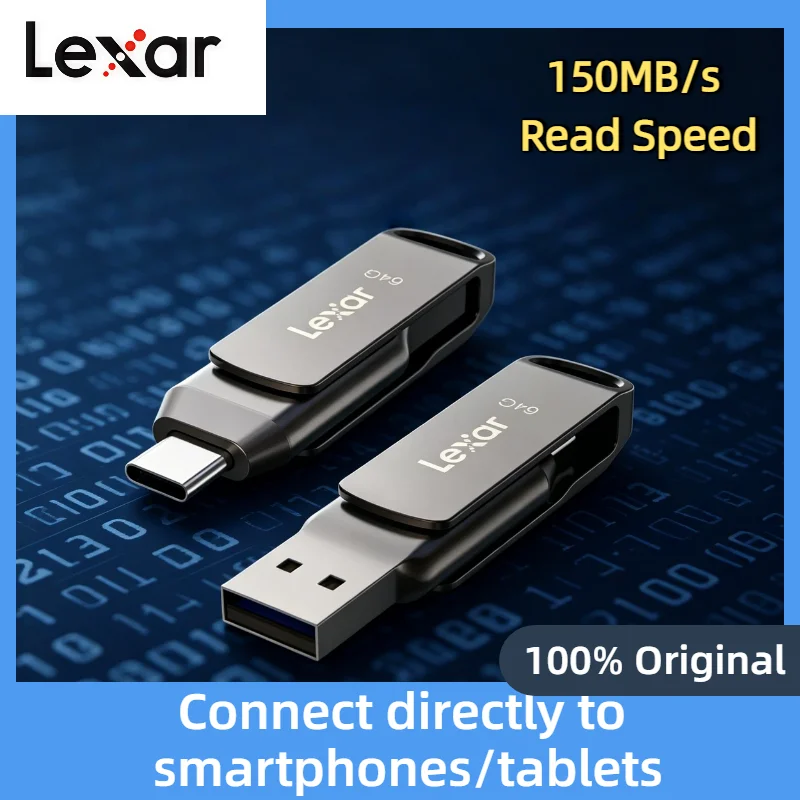 lexar-jumpdrive-d400-デュアルドライブ-usb-32-type-c-type-a-フラッシュドライブ-メタルケース-pc-iphone-15-4k-ultra対応-ストレージ拡張