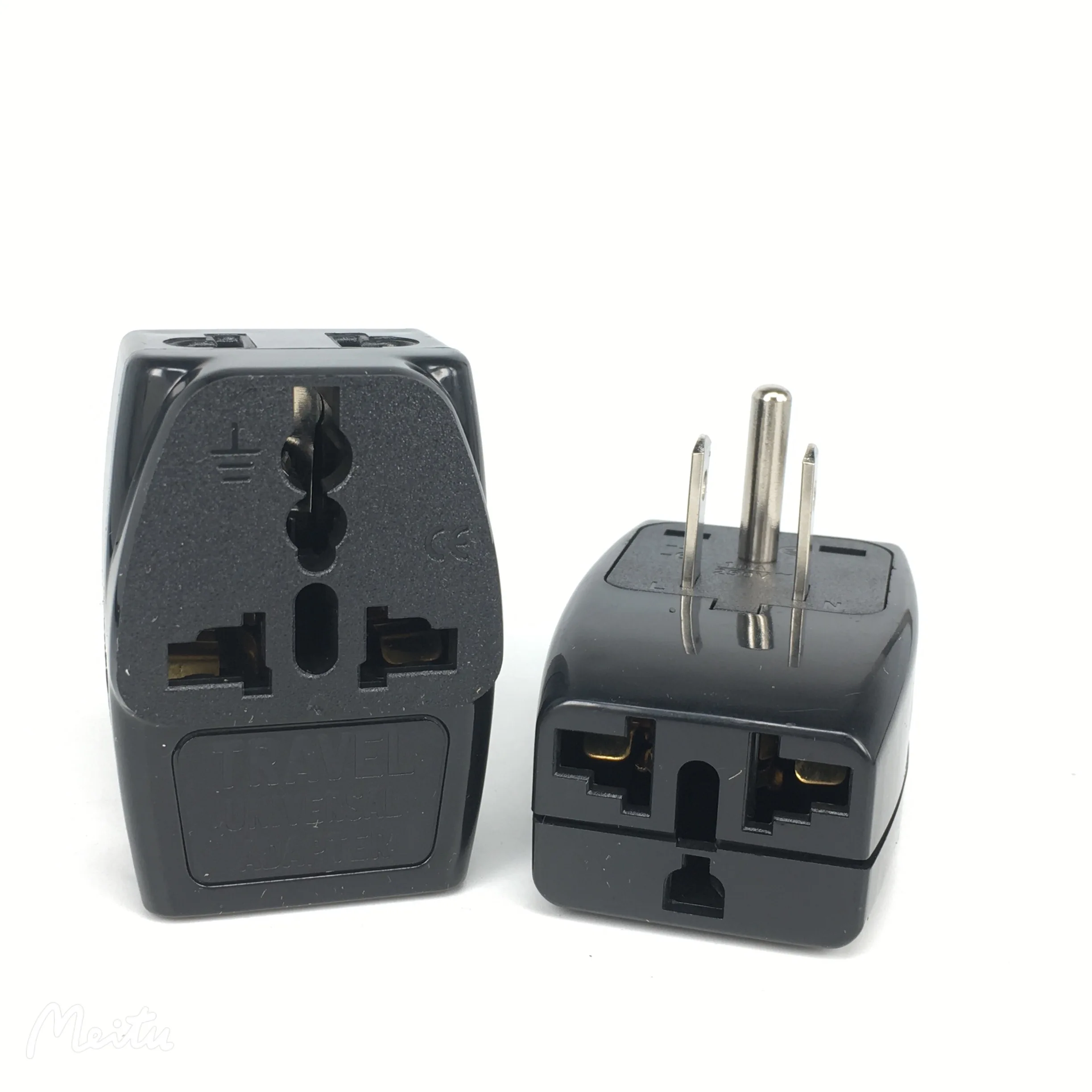 Bolantedz Universal black 10A 250V AU EU UK to US travel converter power plug CE certified Multi-function expansion connector