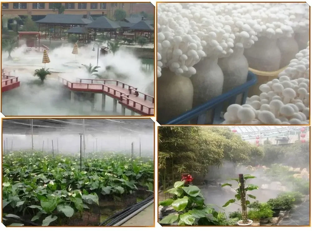 6 Head Ultrasonic Misting Maker Landscaping Atomizer Air Humidifier for Garden Pond Fish Tank Fogger Decoration
