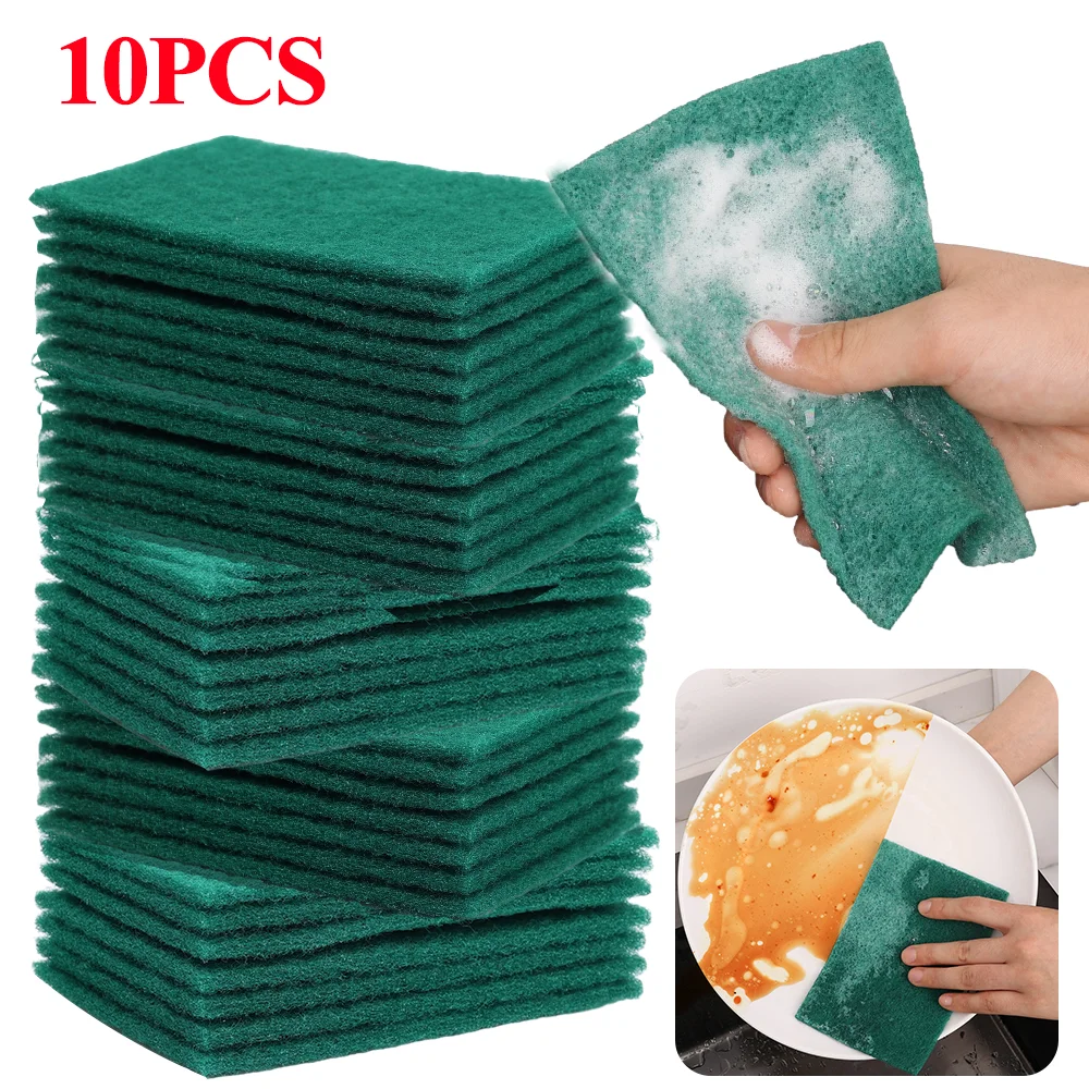 1/10PCS Magic Cleaning Cloth Household Scouring Pad Kitchen Dishwashing Sponge Cloth Reusable Dish Cleaning Towels Accessories