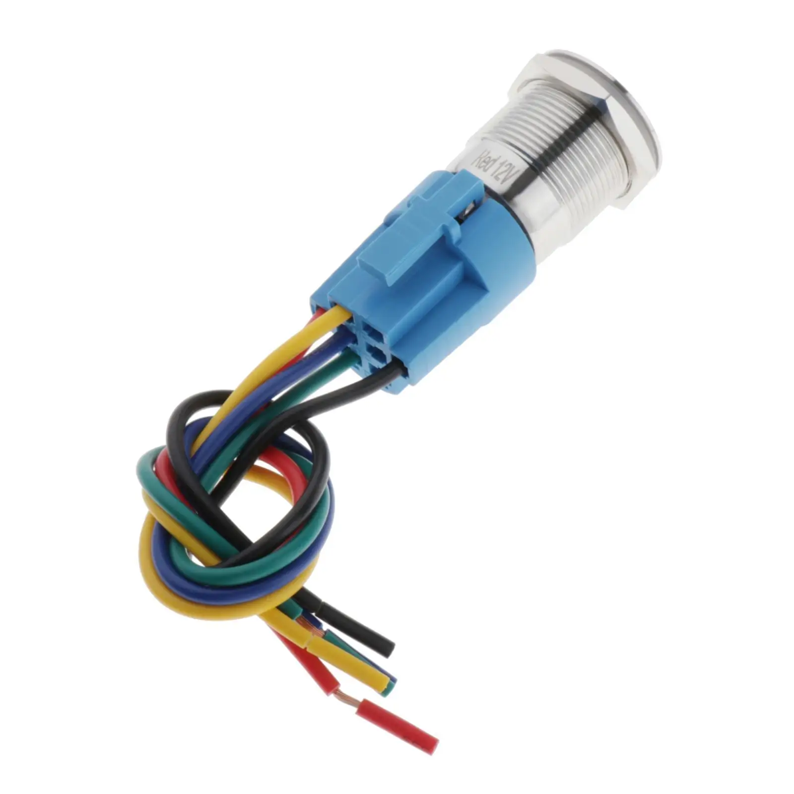 Waterproof Latching Engine Start Switch Symbol Power for Vehicle Red Light