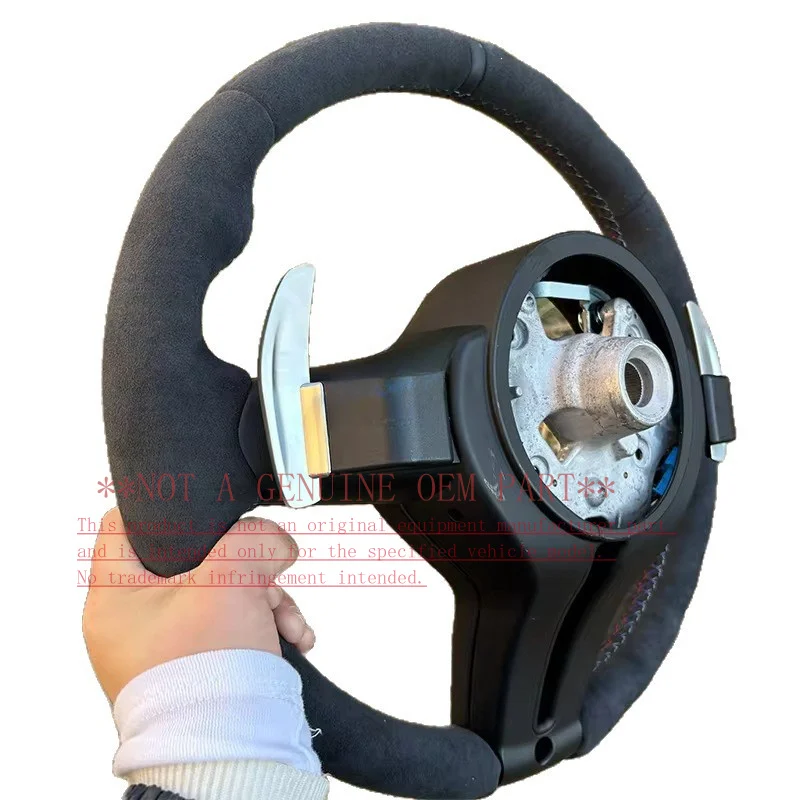 For BMW F Series Chassis Steering Wheel Assembly Horn Cover Full Suede With Black Painted Button Frame 3 Seri