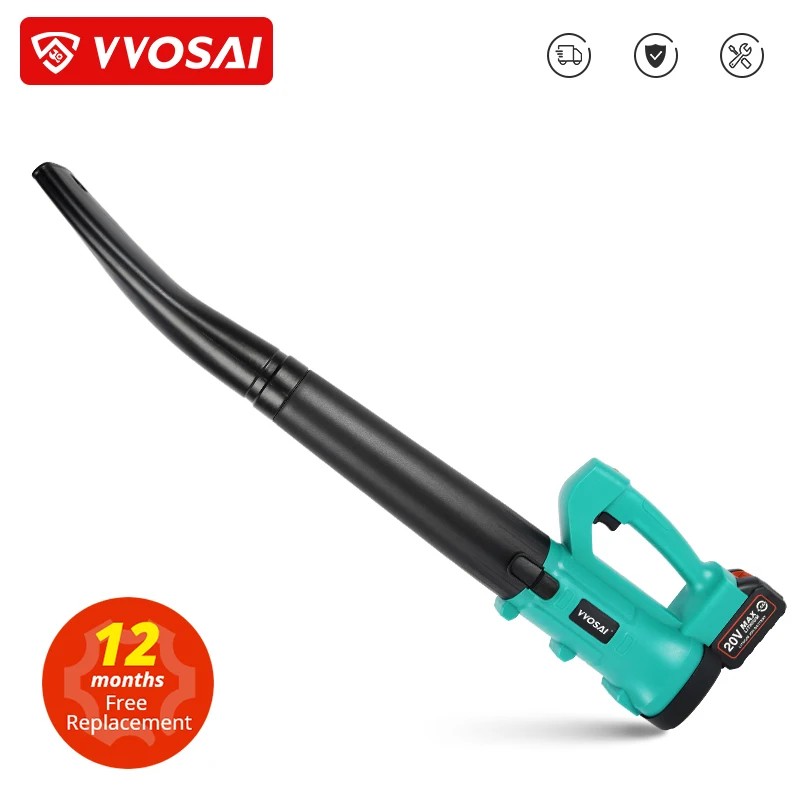 VVOSAI 20V Cordless leaf Blower Cordless Blower Wind Pressure 5.4kpa Li-ion Battery Electric Air Blower Sweeper Garden Tools