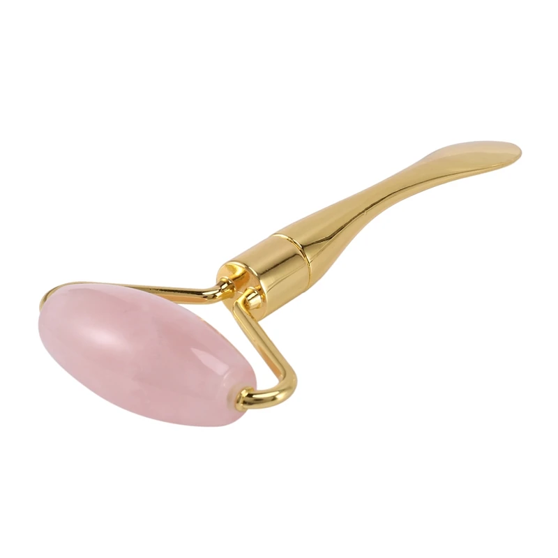 Pink Crystal Jade Roller Face Lift Massage Roller Eye Cream Applicator Spatulas Facial Mask Spoon Finger Scraping Board