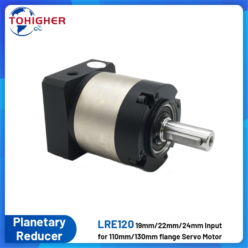 High Precision Nema42 Flange Output Planetary Gearbox 19/22/24mm Input 3:1 5:1 10:1 50:1-70:1 for 100mm/130mm Flange Servo Motor