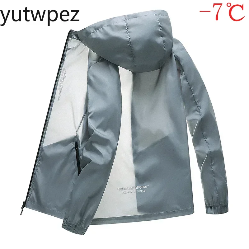 Outdoor Hiking Fishing Summer Thin Jacket Plus Size 5XL Men Sun Protection Jacket UPF50+ UV Blocking Lightweight Windbreaker