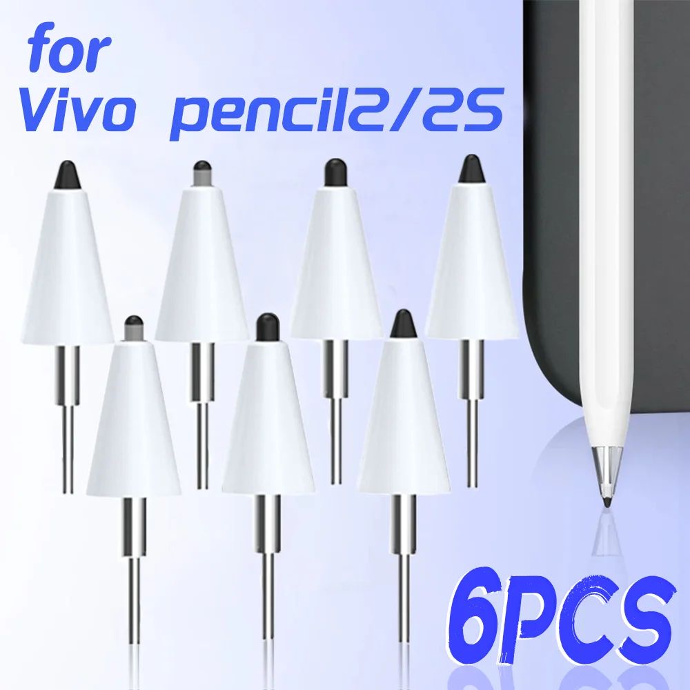 

6/1pcs Pencil Tips for Vivo Pencil2/2S/iQOO Pencil/air/2S Stylus Pen Replacement Tip Wear-resistance Nibs HB 4B Needle Tube Head