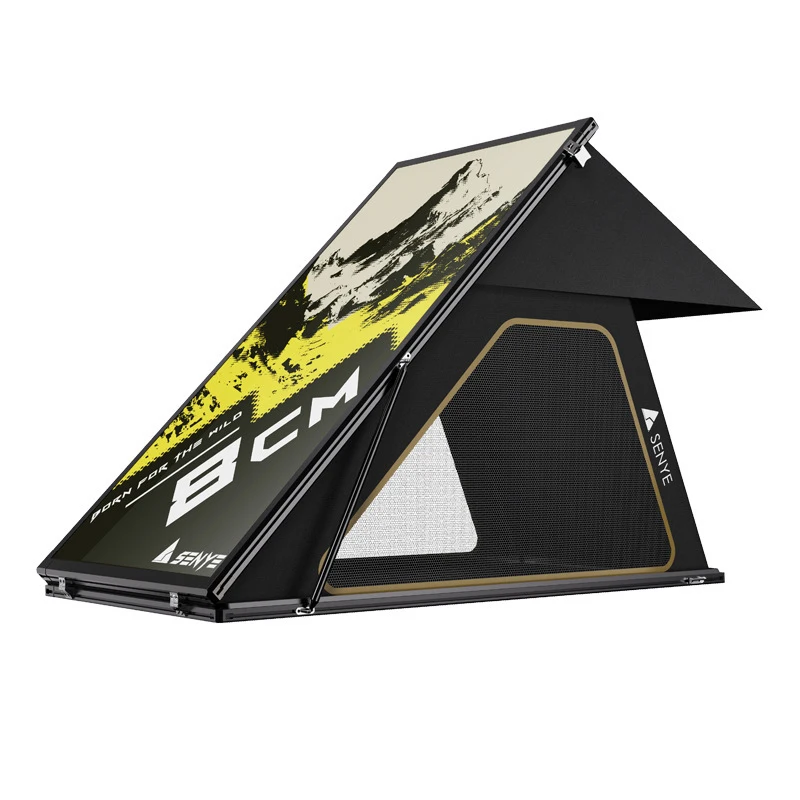 High Quality 8CM Ultra Thin Aluminum Alloy Hard Rooftop Tent Ultra Light Quick Opening Outdoor Camping Car Roof