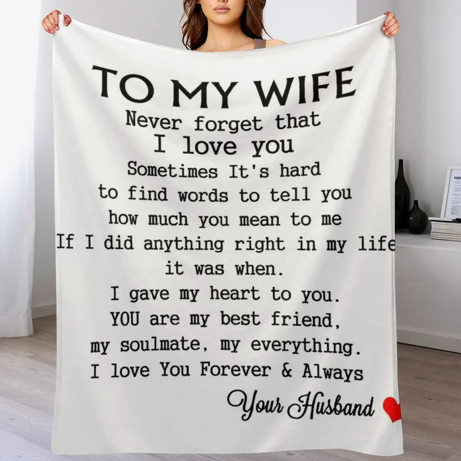 

To My Wife Throw Blanket Thermals For Travel Beautifuls Thins warm for winter Blankets