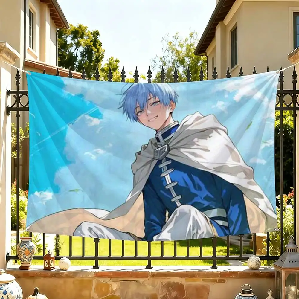 Anime Sousou no F Frieren Himmel  Flags Wall Hanging Tapestry Outdoor Garage Room Decorative flag Background Blanket