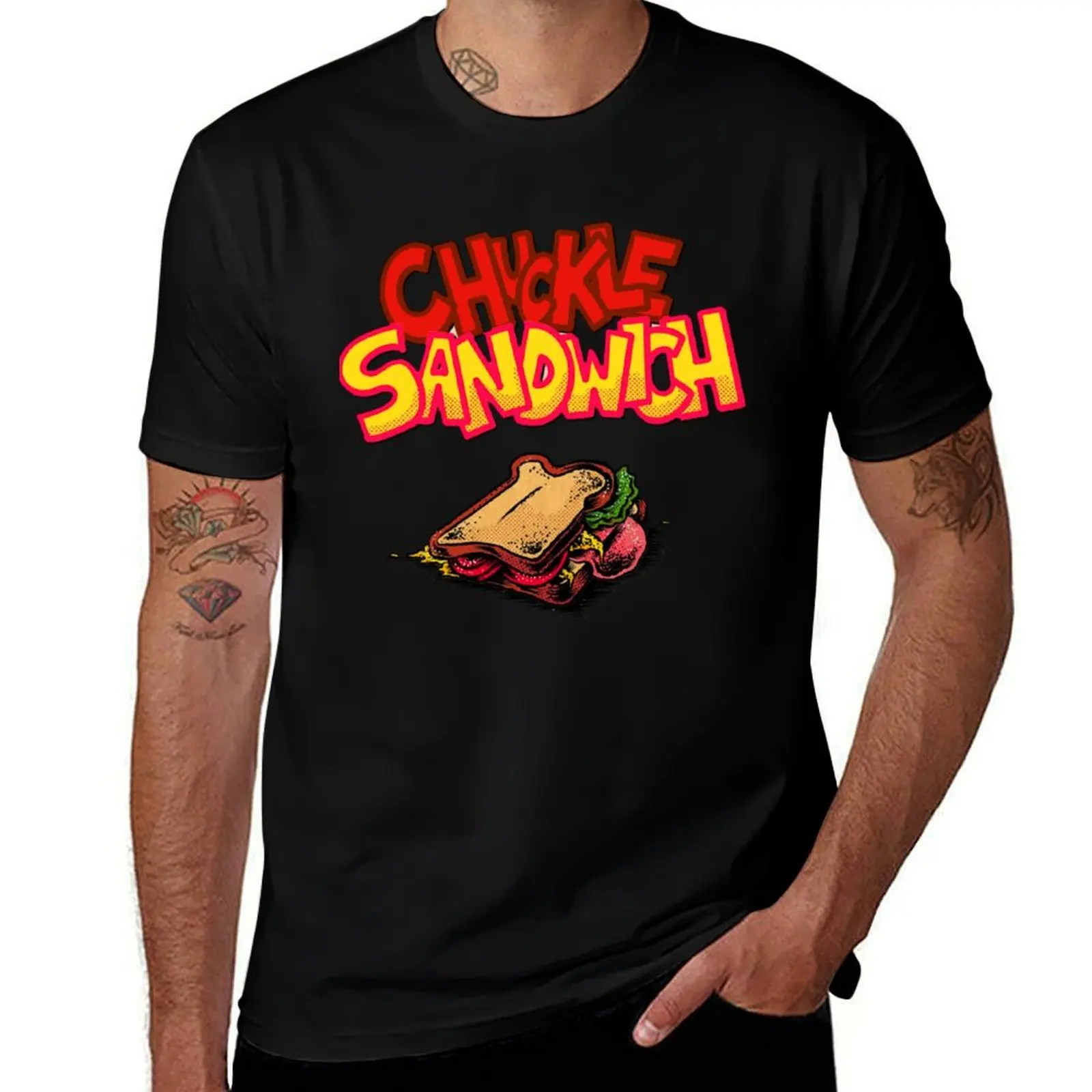 Camiseta "Chuckle Sandwich" para todo clima, casual, de manga corta
