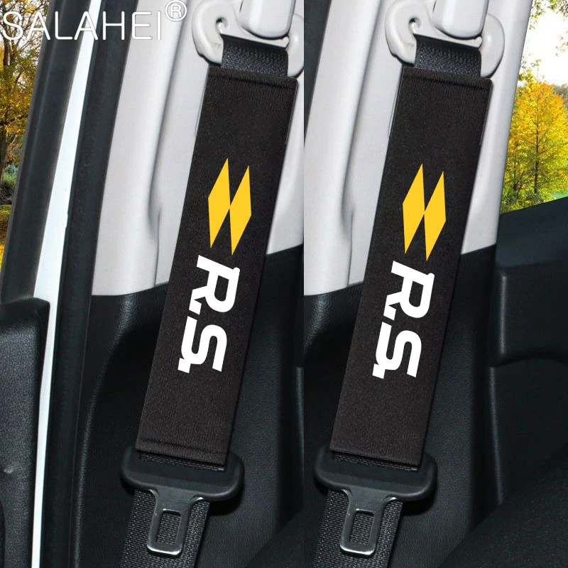 Car Headrest Neck Pillow Seat Belt Shoulder Pads Safety Cover for Renault RS Clio Scenic Logan Megane Koleos Sandero Safrane