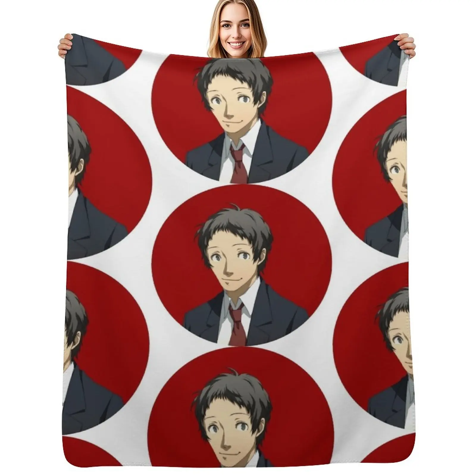 

Adachi Portrait Throw Blanket Thin Soft Blanket for Summer Night Sleeping