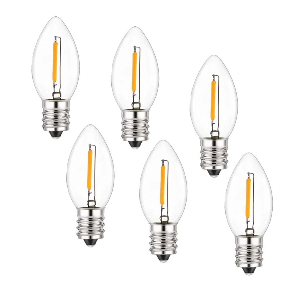 

C7 LED Night Light Bulbs E12 replacement led bulbs 0.5W Warm White 2200K For string light Candelabra Chandelier