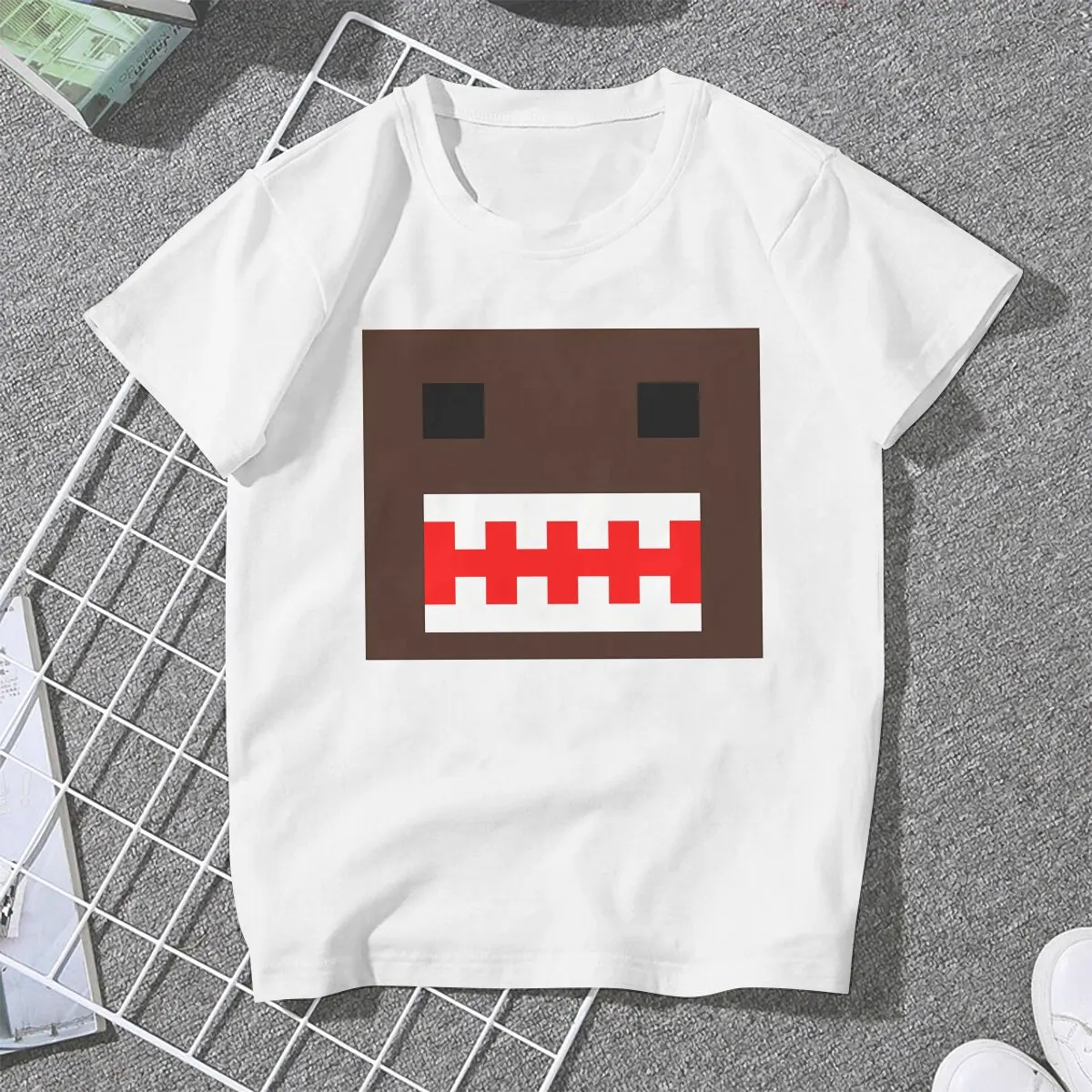 PIXEL Anime Domo Kun Women T Shirt Fibre Fashion O-Neck Polyester TShirt