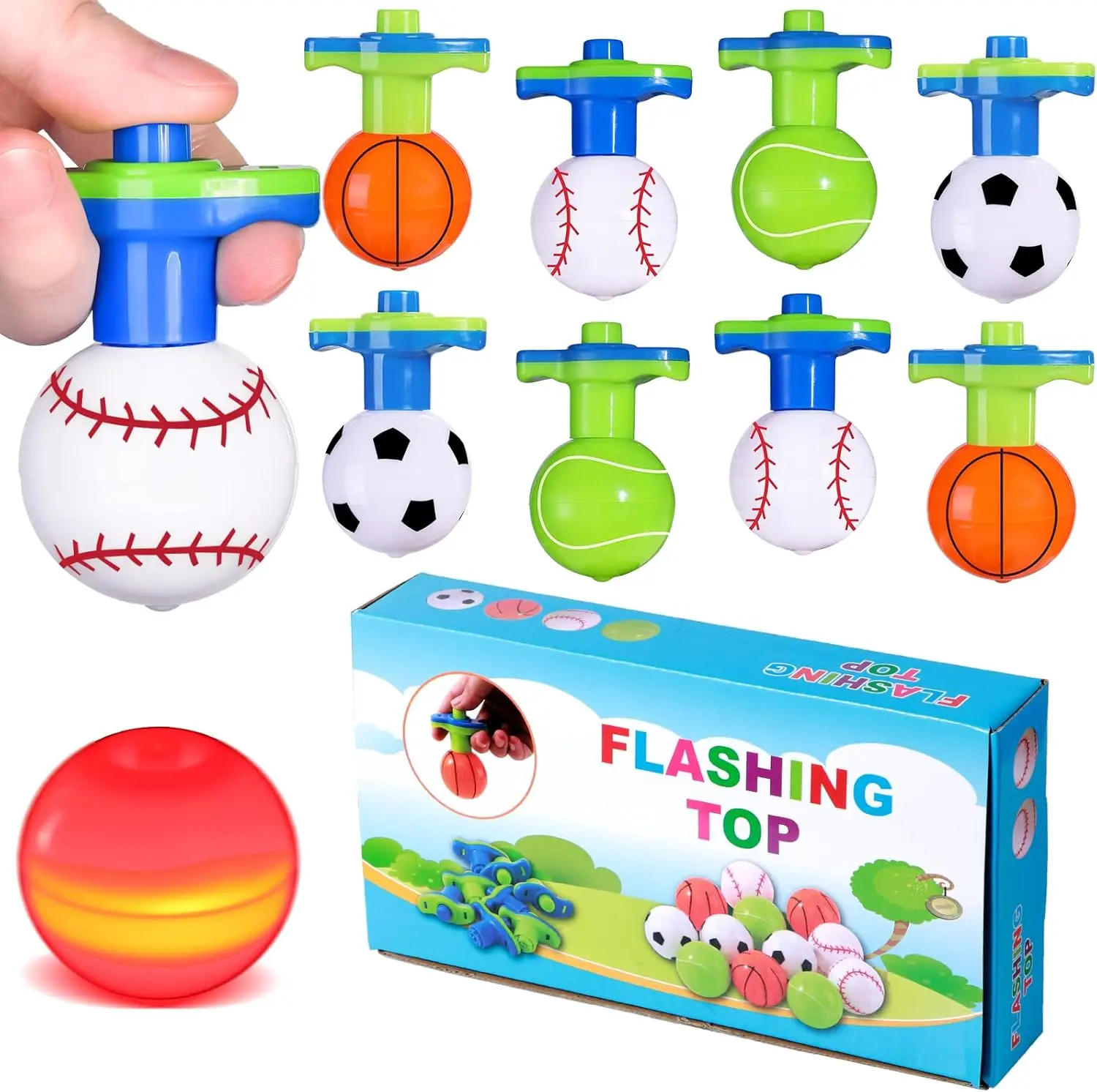 

12Pcs LED Light Up Spinning Tops for Kids, Glow in The Dark Party Supplies, Kids Goodie Bag Fillers, Birthday Party Favor