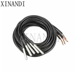 1-5PCS Waterproof DS18B20 thread temperature probe temperature sensor Stainless steel package 1m 2m 3m 5m 10m 18B20 wire arduino