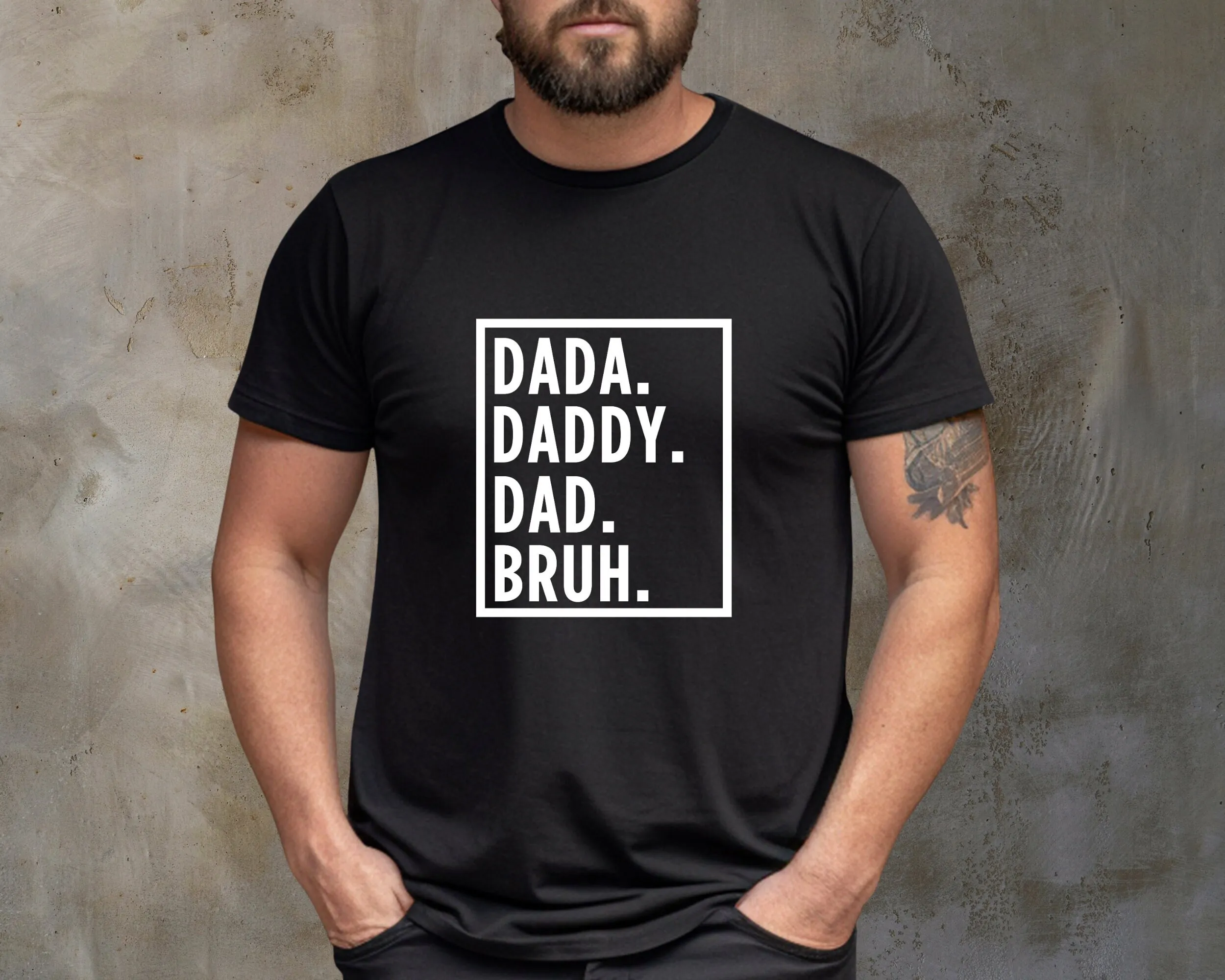 

Футболка Dada Daddy Dad Bruh, забавная шутка на день отца
