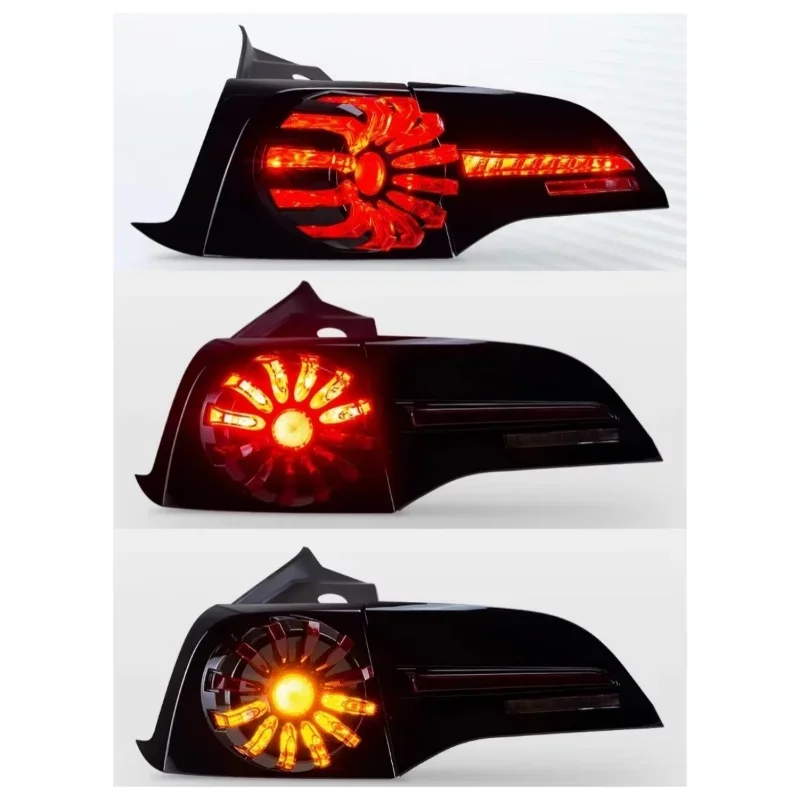 For Tesla ModelY Model3 2019-2024 modified Taillight Rear lamp LED dynamic trun signal Backup Running Light