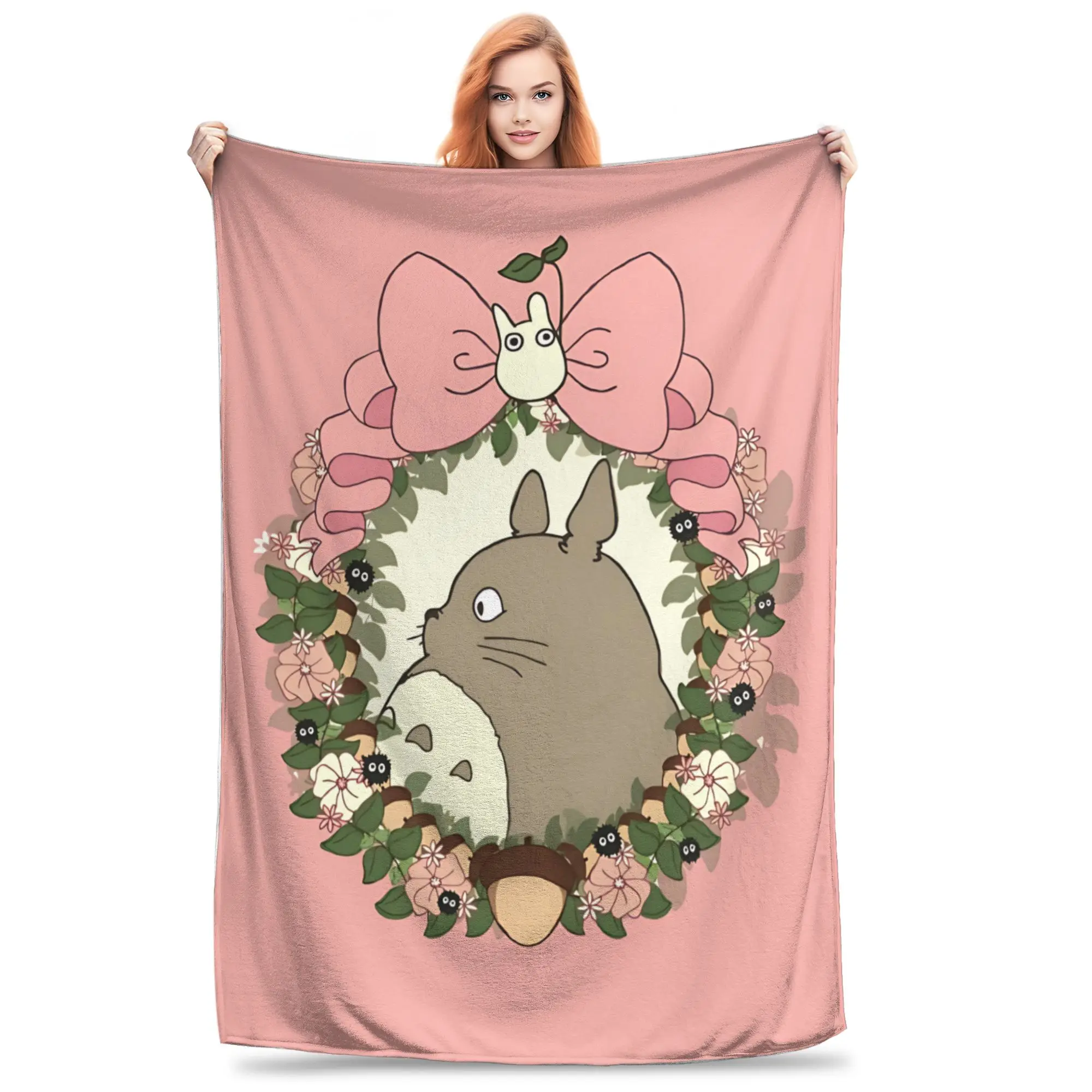 1PC Anime My Neighbor Totoros  home room decorations Winter Blankets for Adults Bedding Home Interior Sofa Knee
