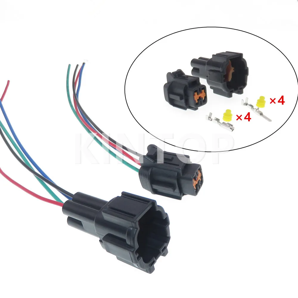 1 Set 4 Pin Female Male Plug 6185-1169 PB291-04027 6188-0557 Auto Wire Connector AC Assembly Cable Socket For Nissan