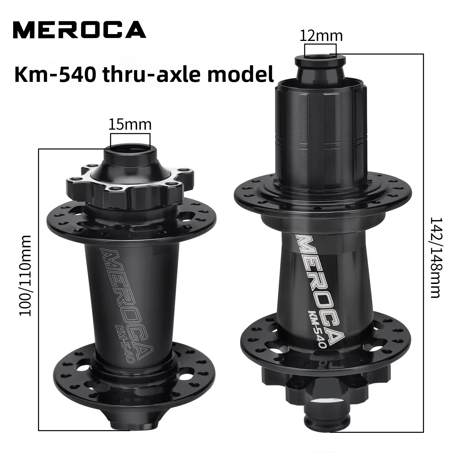

MTB Bicycle Hub 120 POE 4-Pawl - 6-Bolt Disc Brake 32H J-Bend Spokes, Quick-Release Thru-Axle Compatible HG/MS/XD Freehub Bodies