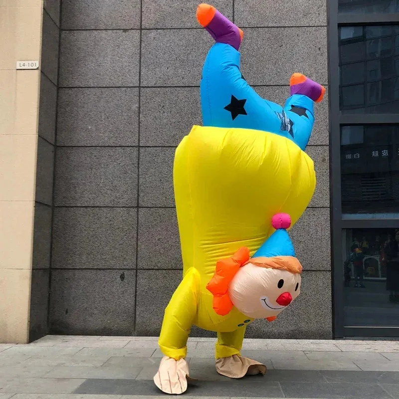 2025年新作 シンボク 逆さまピエロ インフレータブルコスチューム 大人男女兼用 ダンスパーティー テレビ番組 カーニバル 開会式 Cele eqs9X