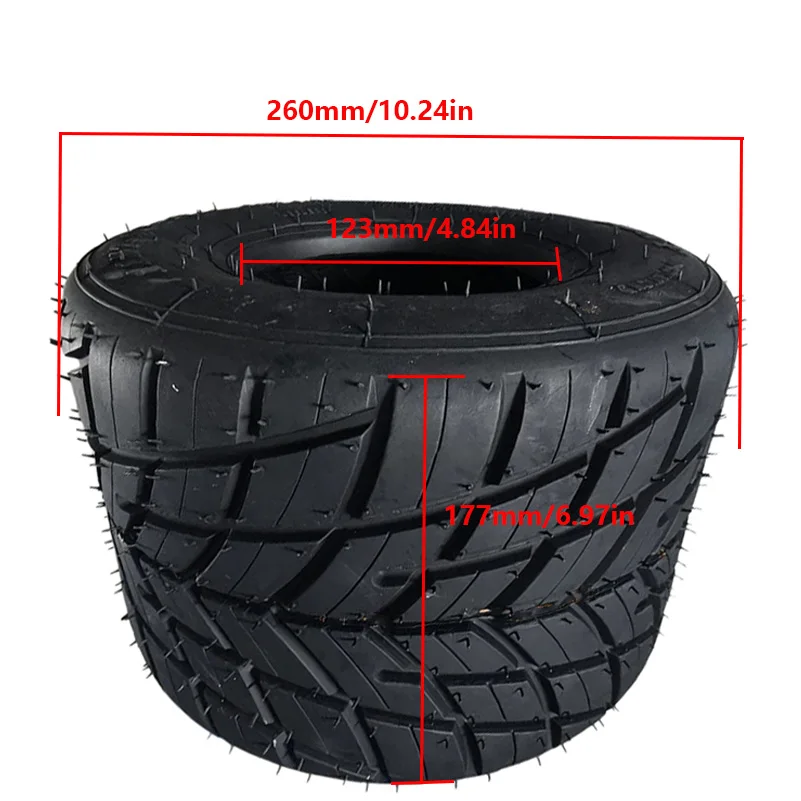 2 Pcs Go Kart Tires 11x7.10-5 Competitive Kart Rear Tires, Anti-skid Rain Tires