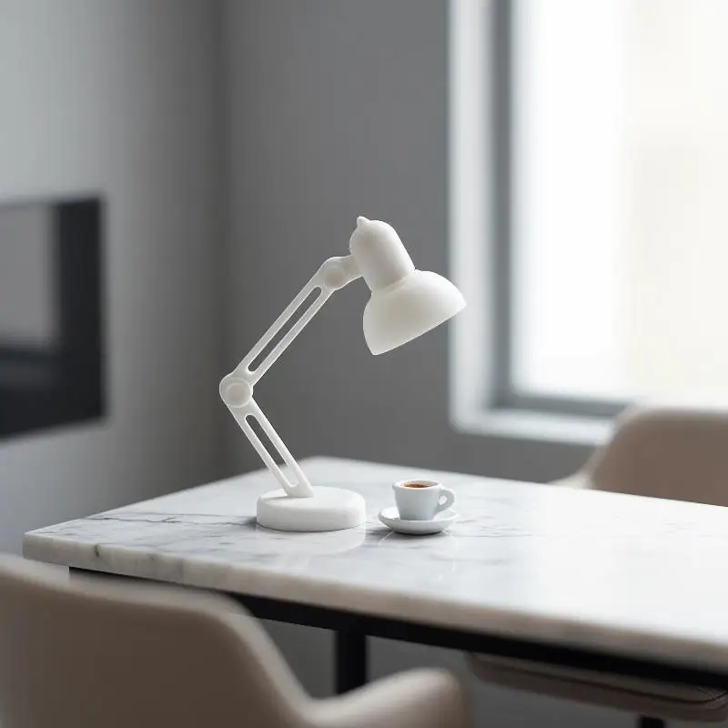 1Pcs 1/12 Miniature Dollhouse Desk Lamp Vintage Design for Collectors Bedside Decor