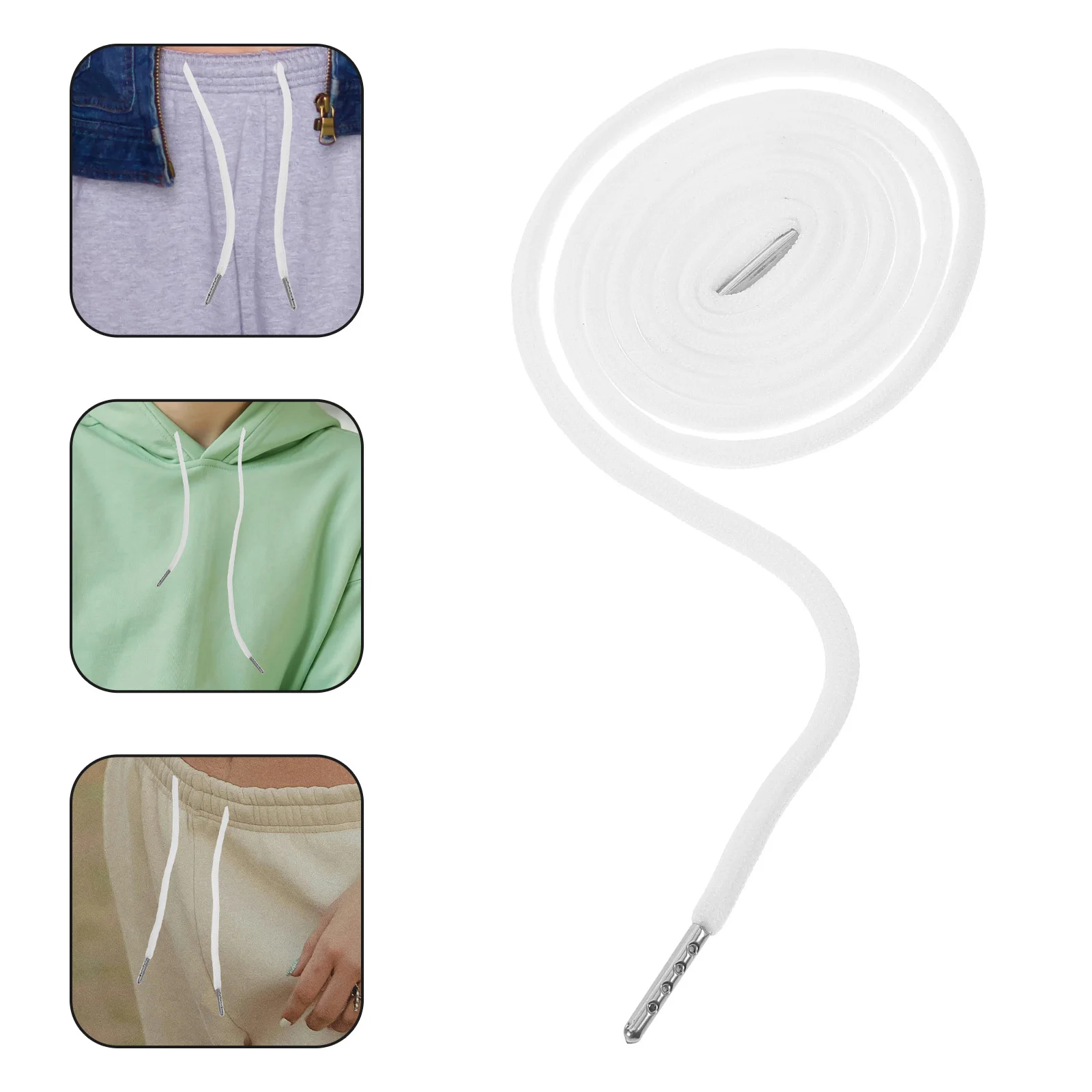 

10Pcs Pants Drawstring Rope Replacement Drawstring for Pants Hoodie String Cord Strong Ductile Polyester Material for Sweatpants