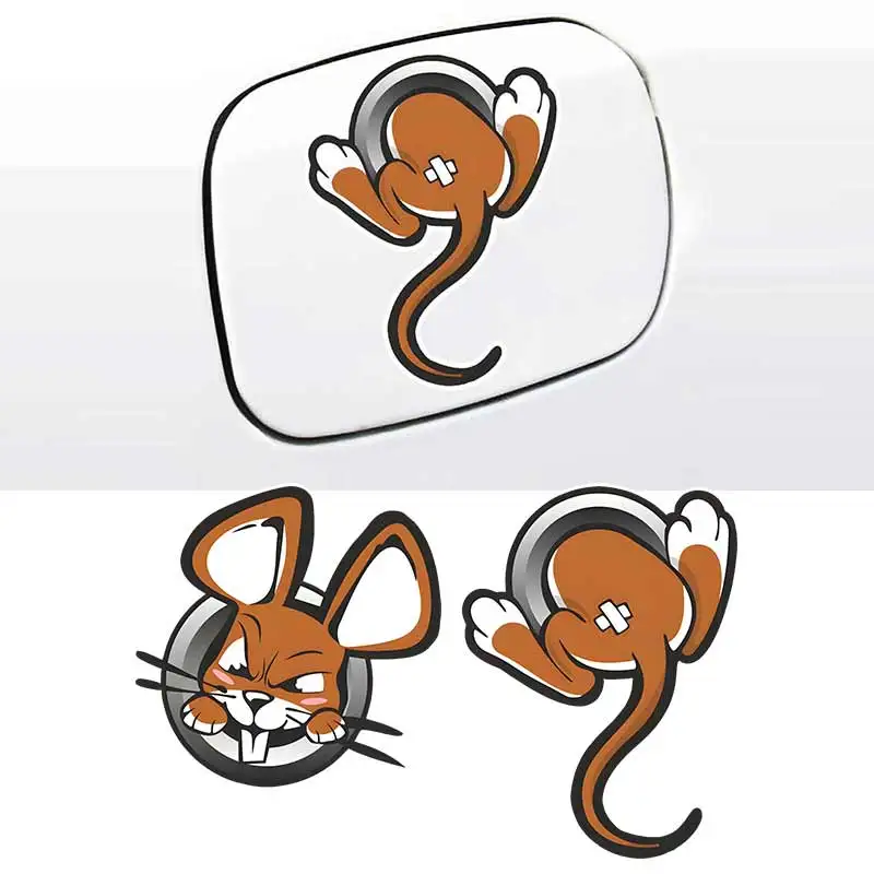 

2 PCS Funny Mouse Car Stickers Waterproof Vinyl Decals Auto Body Window Bumper Decor Motorcycle Helmet Stickers TM164